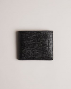 Black Ted Baker Blocked Colour Panel Bifold Wallet Wallets & Cardholders | QRHNVPT-86