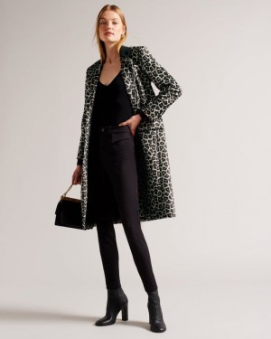 Black Ted Baker Leeroi Single Breasted Midi Length Coat Coats & Jackets | WOIYRKJ-31