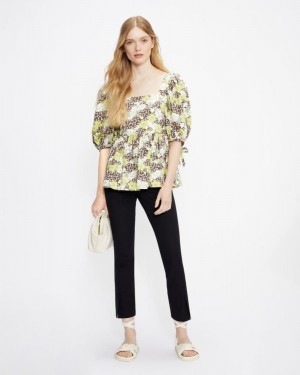 Black Ted Baker Ozete Slit Detail Trousers Trousers & Shorts | ILMRBTC-83