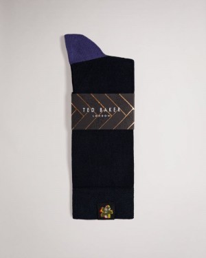 Blue Ted Baker Clasic Plain Socks Socks | PIZQVCR-65