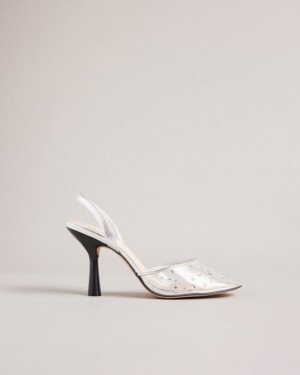 Clear Ted Baker Larlar Slingback Diamante Heels Heels | MAVKZWY-04