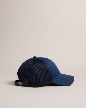 Dark Blue Ted Baker Ehtanee Mesh Back T Cap Hats & Caps | BYMVGHJ-46