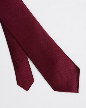 Dark Red Ted Baker Blula Twill Silk Tie Suits | BJZIGKT-42