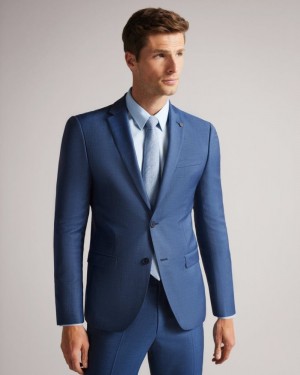 Light Blue Ted Baker Camdejs Slim Light Blue Suit Jacket Suits | BQHJSML-01