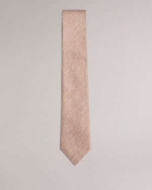 Light Brown Ted Baker Jamzez Textured Silk Blend Tie Ties & Bowties | XYVINSF-75