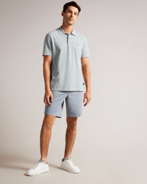 Light Grey Ted Baker Camdn Short Sleeve Polo Shirt Polo Shirts | VFAKLBR-20