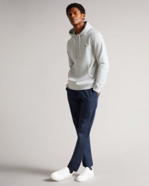Light Grey Ted Baker Hendon Hooded Sweatshirt Sweatshirts & Hoodies | GQNJELV-59