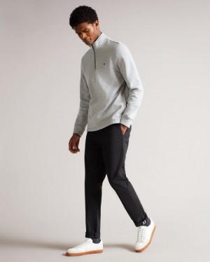 Light Grey Ted Baker Kilbrn High Neck Sweatshirt Jumpers & Knitwear | VAZQMTO-12