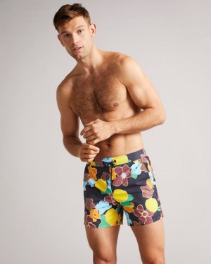 Multicoloured Ted Baker Chiswel Large Floral Swim Shorts Swimwear & Beachwear | WMOFDPV-75