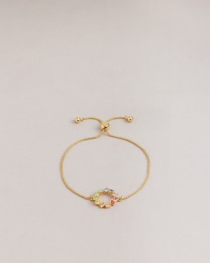 Multicoloured Ted Baker Cresta Crystal Hoop Bracelet Jewellery | CTQPSUD-19