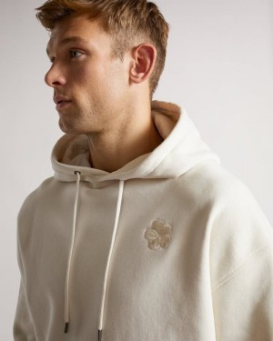 Natural Ted Baker Lavery Long Sleeve Heavy Weight Hoodie Sweatshirts & Hoodies | AOTLNGK-90