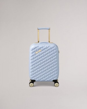Pale Blue Ted Baker Belleee Bow Detail Small Case 54x36.5x24cm Suitcases & Travel Bags | JKMAVWY-35