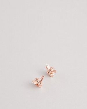 Rose Gold Colour Ted Baker Beelii Bee Earrings Jewellery | TNMBJVG-93