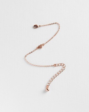 Rose Gold Ted Baker Harsaa Mini Heart Bracelet Jewellery | VNTYXZP-86
