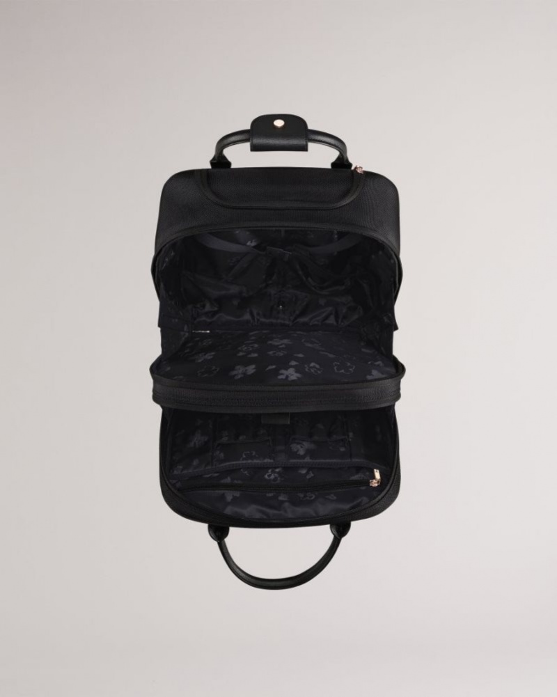 Black Ted Baker Adeila Softside Wheeled Business Case Suitcases & Travel Bags | APIKJYD-06