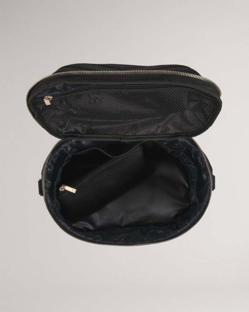 Black Ted Baker Almie Softside Vanity Case 32x24x20cm Suitcases & Travel Bags | NWSCHPG-18