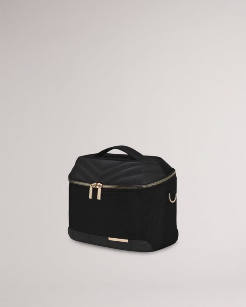 Black Ted Baker Almie Softside Vanity Case 32x24x20cm Suitcases & Travel Bags | NWSCHPG-18