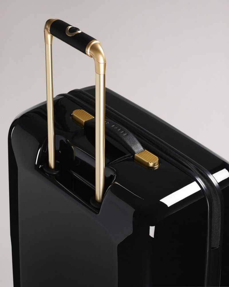 Black Ted Baker Anvila Spliced Floral Small Trolley Case Suitcases & Travel Bags | RYGEOHB-17