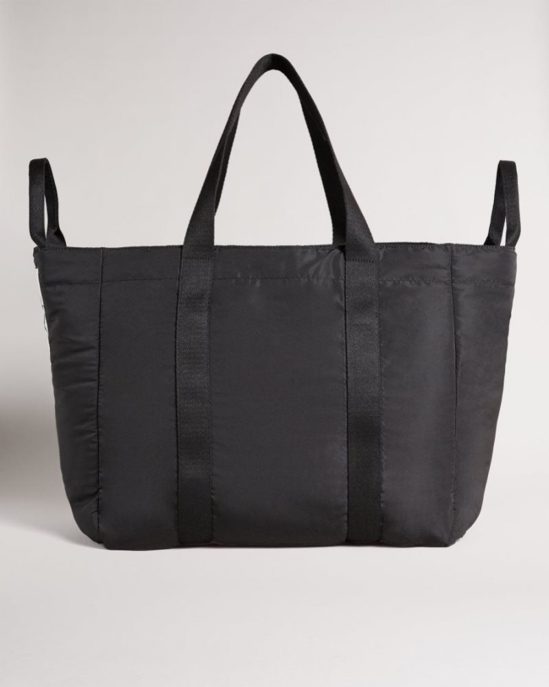 Black Ted Baker Cayana Unisex extra-large tote Tote Bags | AFTGNRZ-14