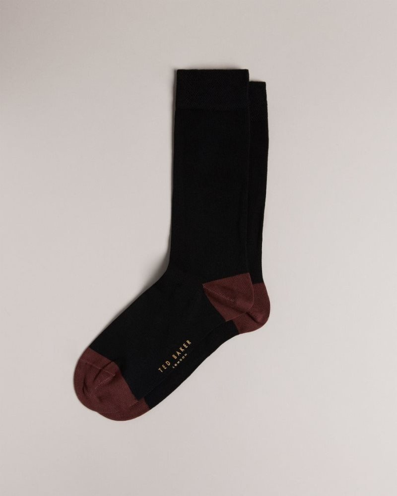 Black Ted Baker Clasic Plain Socks Socks | JONTQMI-03