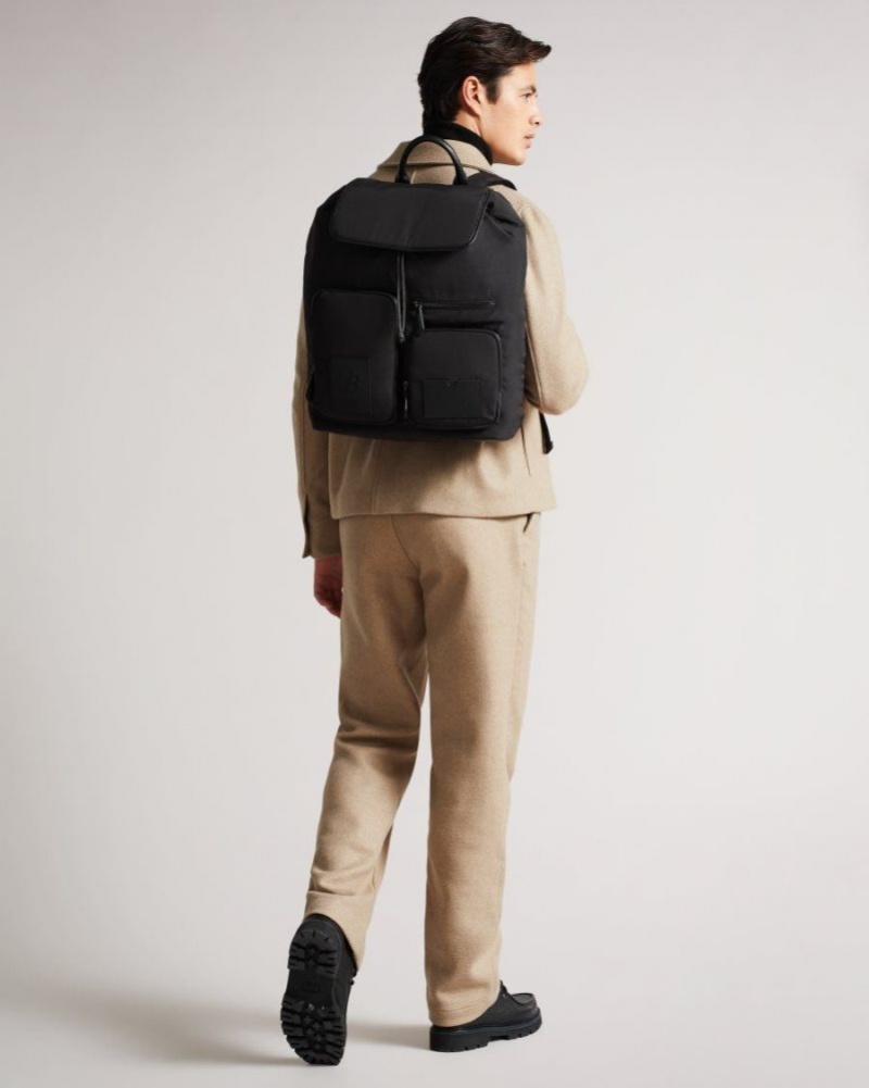 Black Ted Baker Disrict Modular Backpack Backpacks | RDZFEPN-32