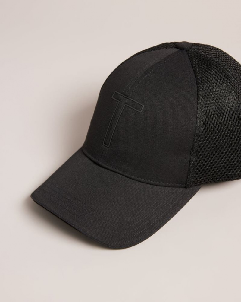 Black Ted Baker Ehtanee Mesh Back T Cap Hats & Caps | XNHRAQI-05