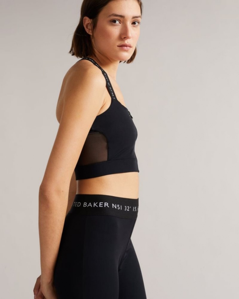 Black Ted Baker Fiores Activewear Sleeveless Top Tops & Blouses | OBPHVGT-68