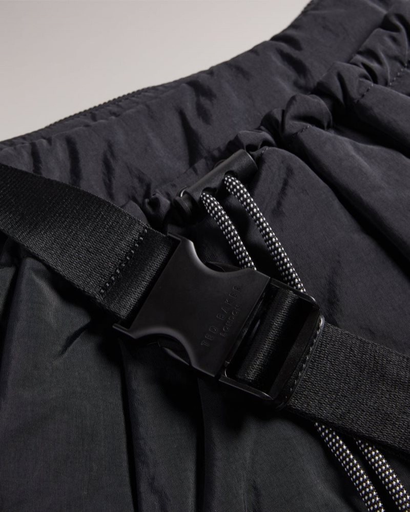 Black Ted Baker Lashine Gathered Shoulder Bag Swimwear & Beachwear | KVWALMZ-68