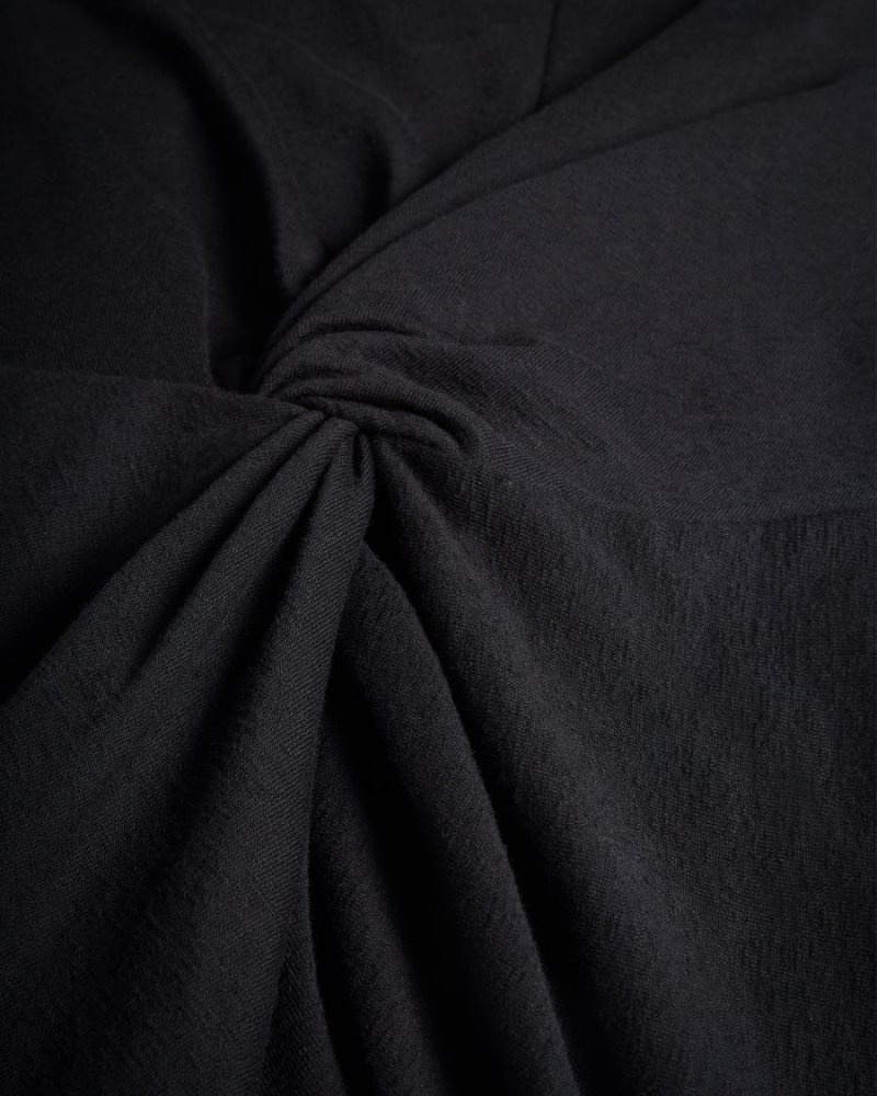 Black Ted Baker Livviaa Knot Front Jersey Dress Dresses | MHNDXIP-30