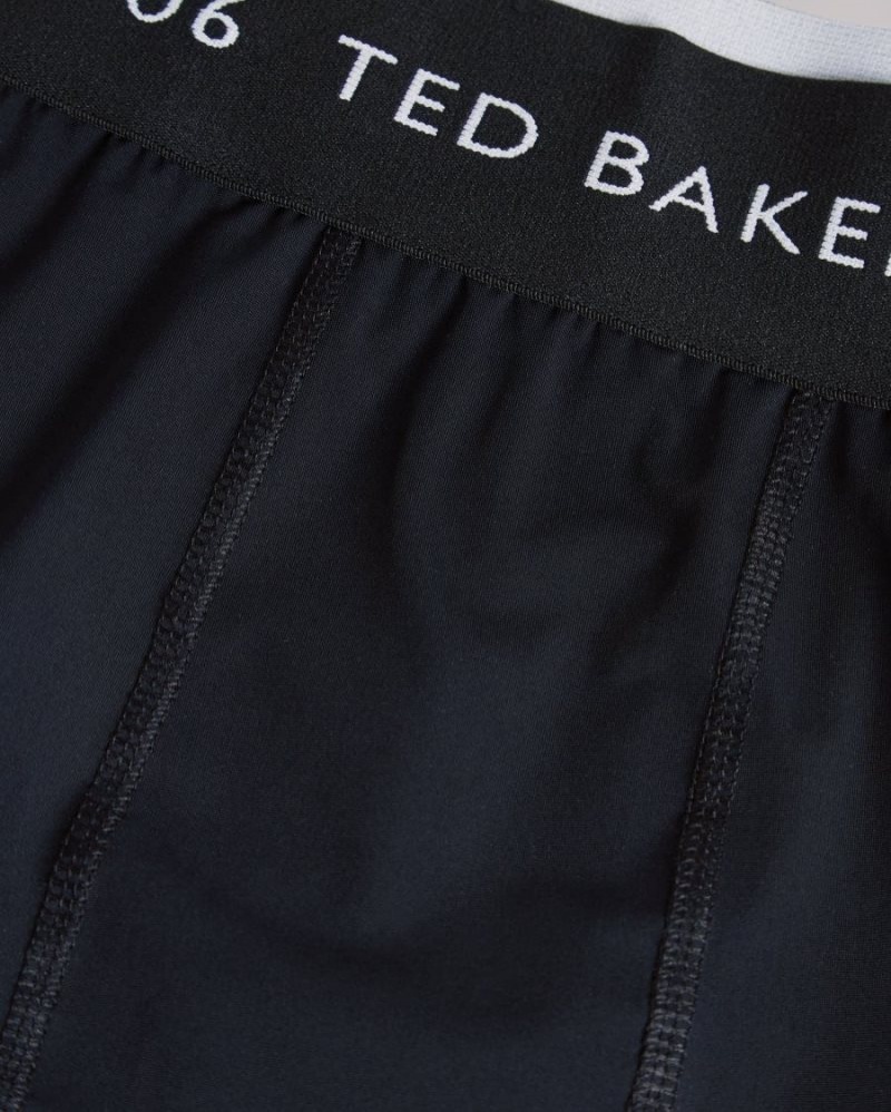 Black Ted Baker Lleeya Branded Cycling Shorts Trousers & Shorts | ORFJMLS-34