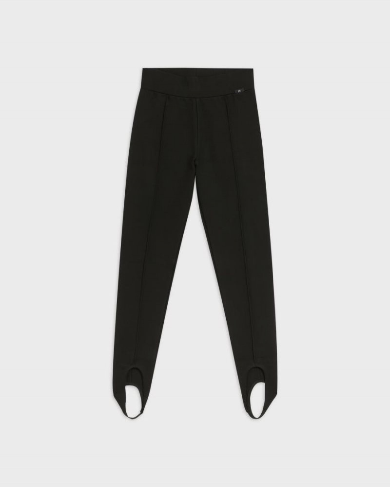 Black Ted Baker Lorraz Jersey Stirrup Leggings Trousers & Shorts | BVMHJNS-63