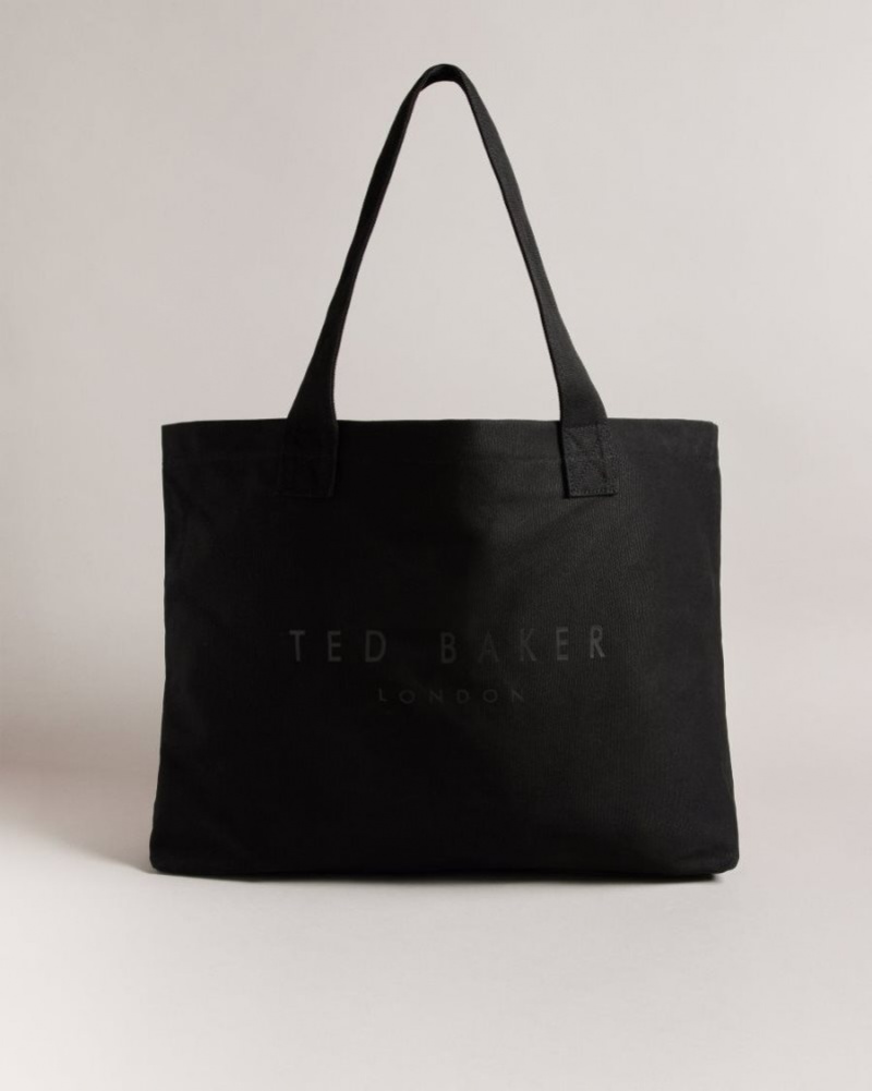Black Ted Baker Lukkee Branded Tote Bag Tote Bags | JIEUFXZ-25