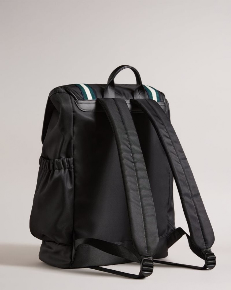 Black Ted Baker Matew Twill Retro Sport Backpack Backpacks | WUACBND-42