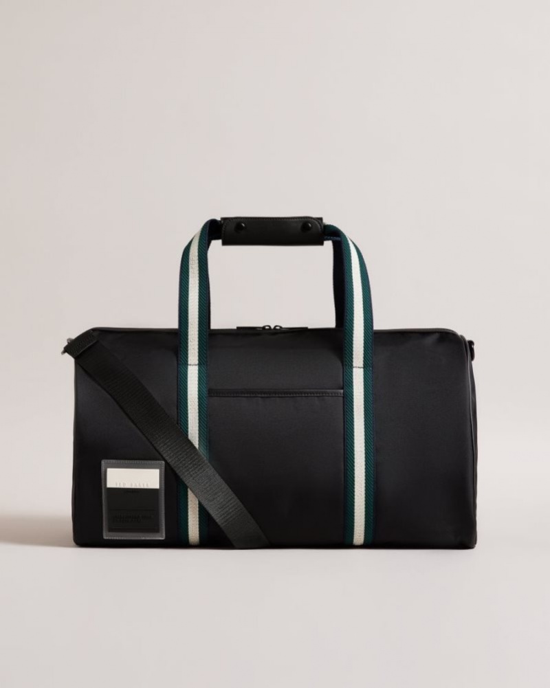 Black Ted Baker Matique Twill Retro Sport Holdall Holdalls & Weekend Bags | PMFZAWD-19