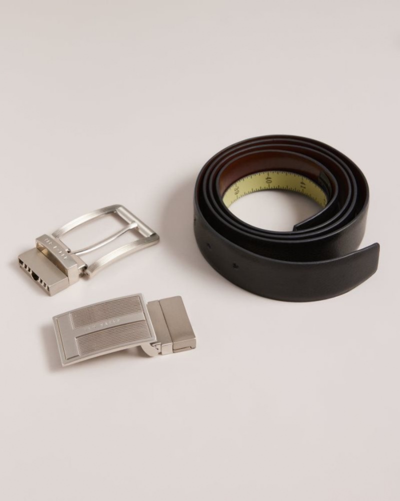 Black Ted Baker Newbey Belt In A Box Belts | YHWJUZN-09