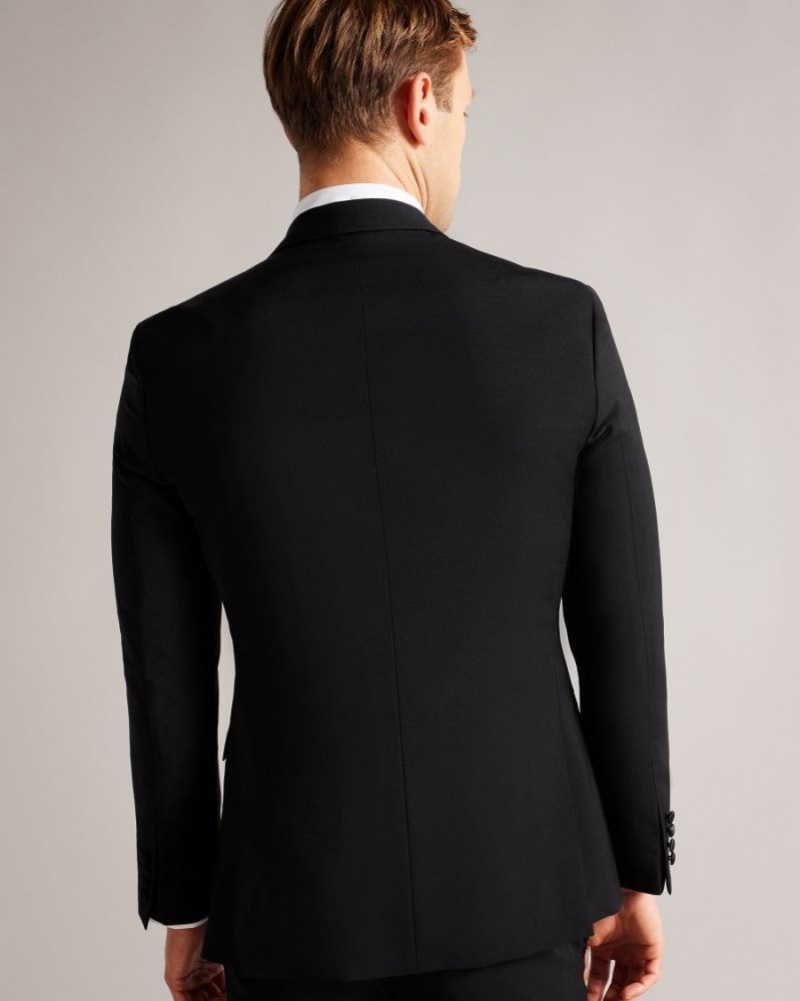 Black Ted Baker Pinejs Slim Fit Tuxedo Suit Jacket Suits | IWJDRNP-61