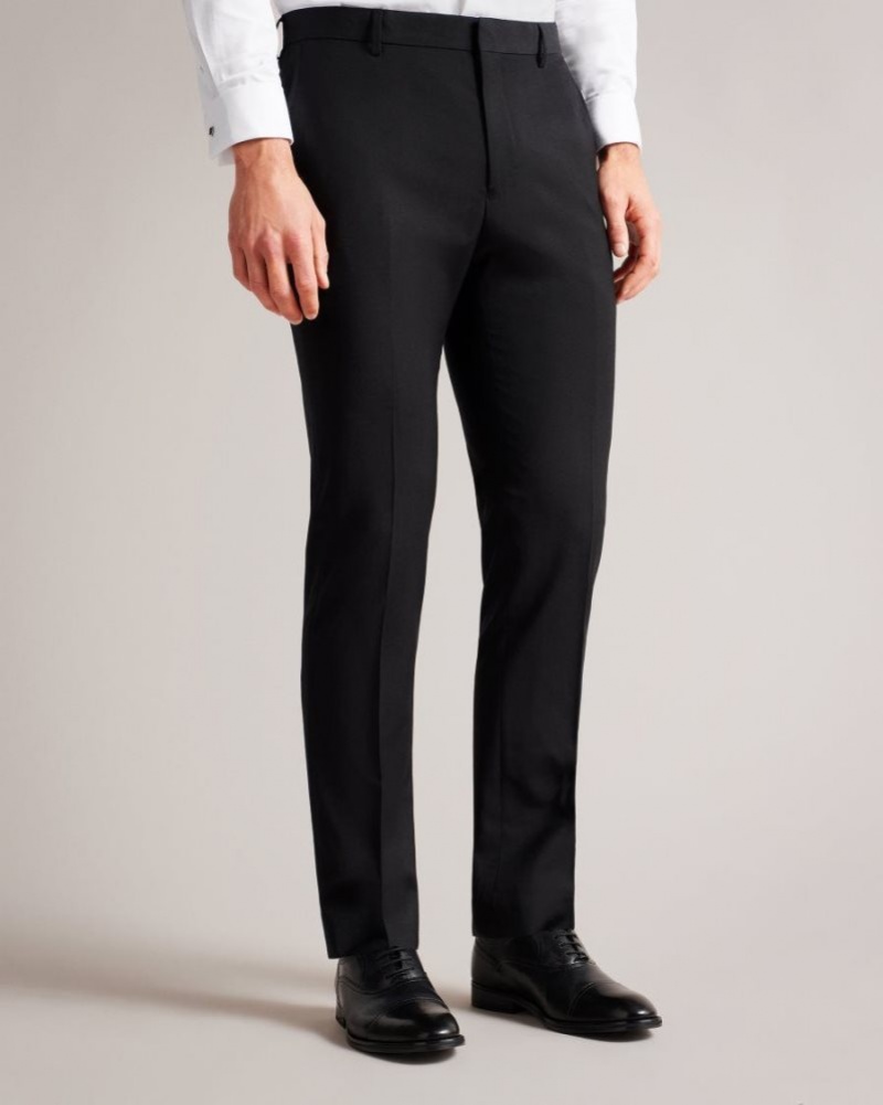 Black Ted Baker Pinets Slim Fit Tuxedo Suit Trousers Suits | HAPSTXE-56