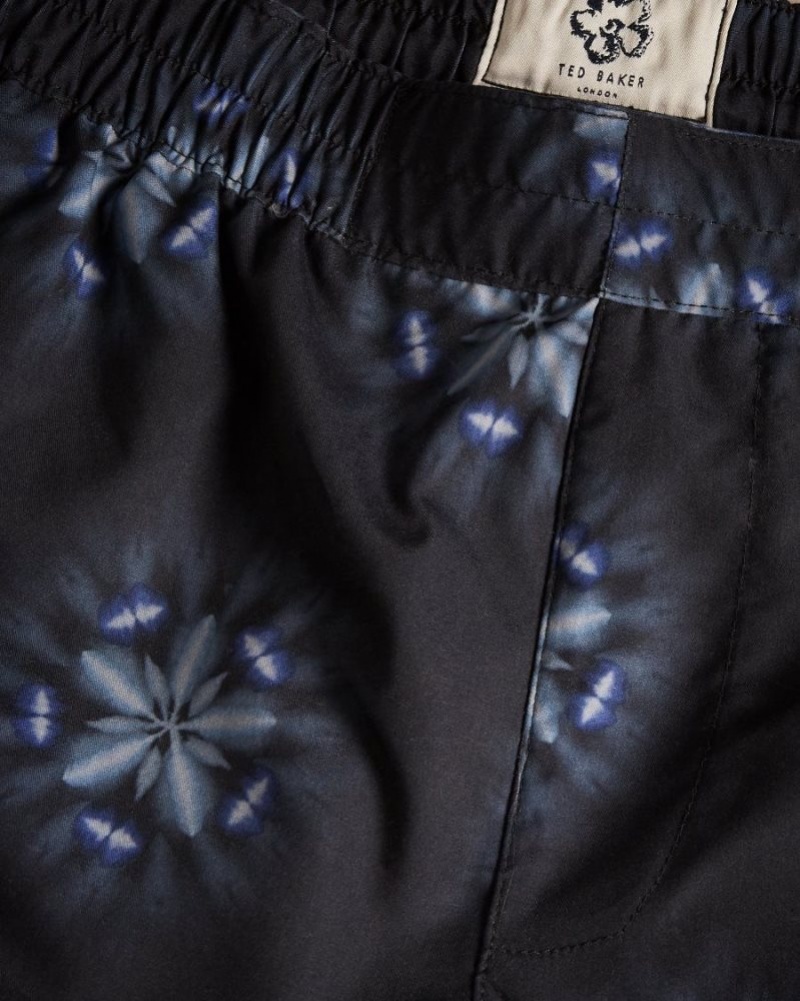 Black Ted Baker Strandd Circular Printed Swim Shorts Swimwear & Beachwear | VYOAWXC-96