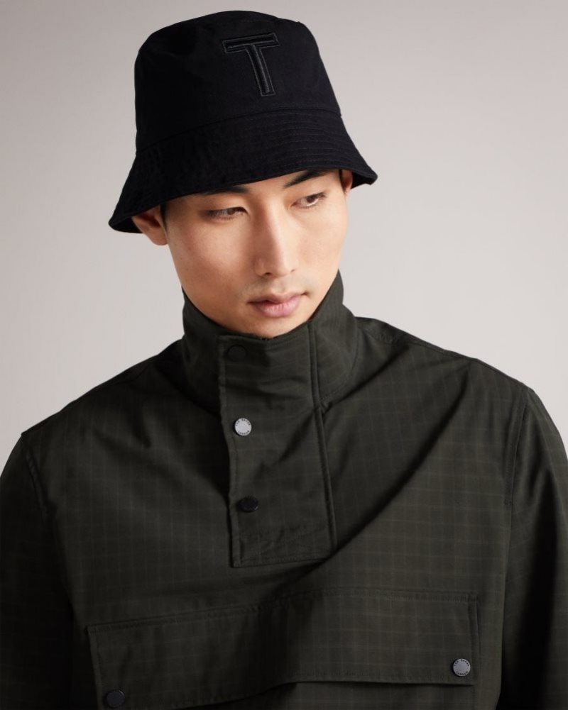 Black Ted Baker Teri T Bucket Hat Hats & Caps | DQXTHVE-53