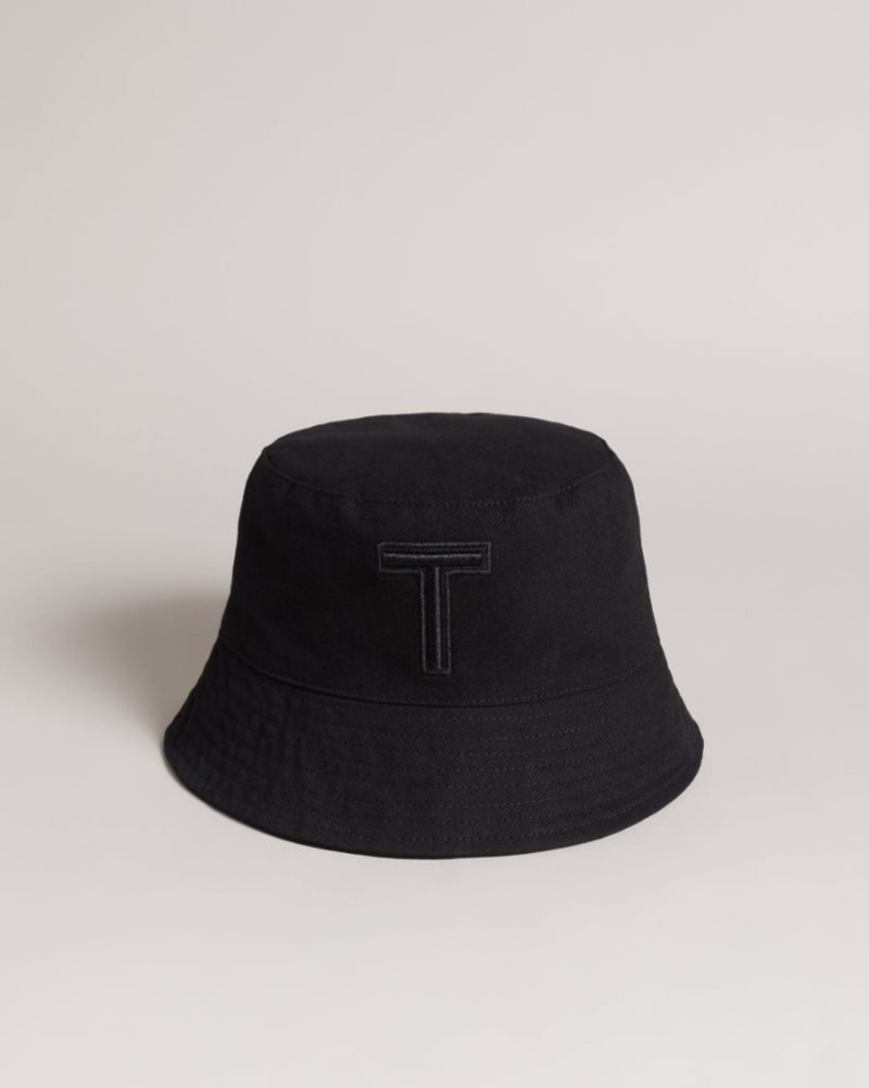 Black Ted Baker Teri T Bucket Hat Hats & Caps | DQXTHVE-53