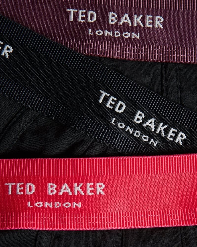 Black Ted Baker Timeo 3 Pack Assorted Trunks Underwear | TOLKEZU-84
