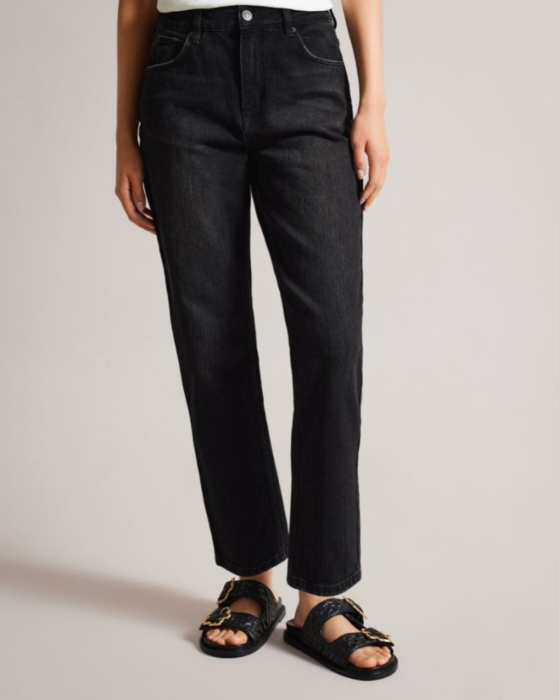 Black Ted Baker Tisola Straight Leg Jeans Jeans | SOUGLIN-53