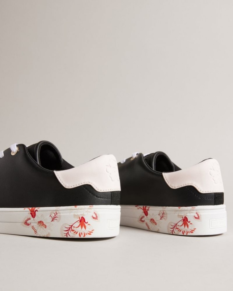 Black Ted Baker Urbana Retro Flood Nocturnal Trainer Trainers | BATHWQD-73