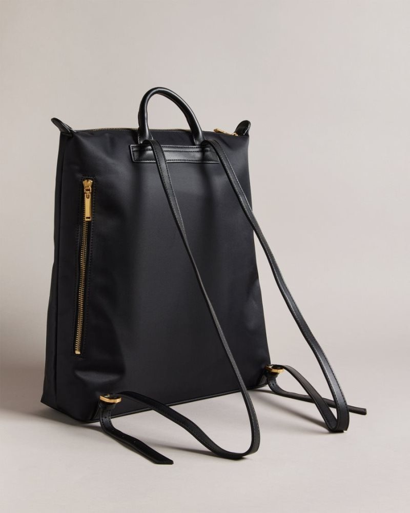 Black Ted Baker Voyer Nylon Slim Backpack Backpacks | AVLKRTS-51