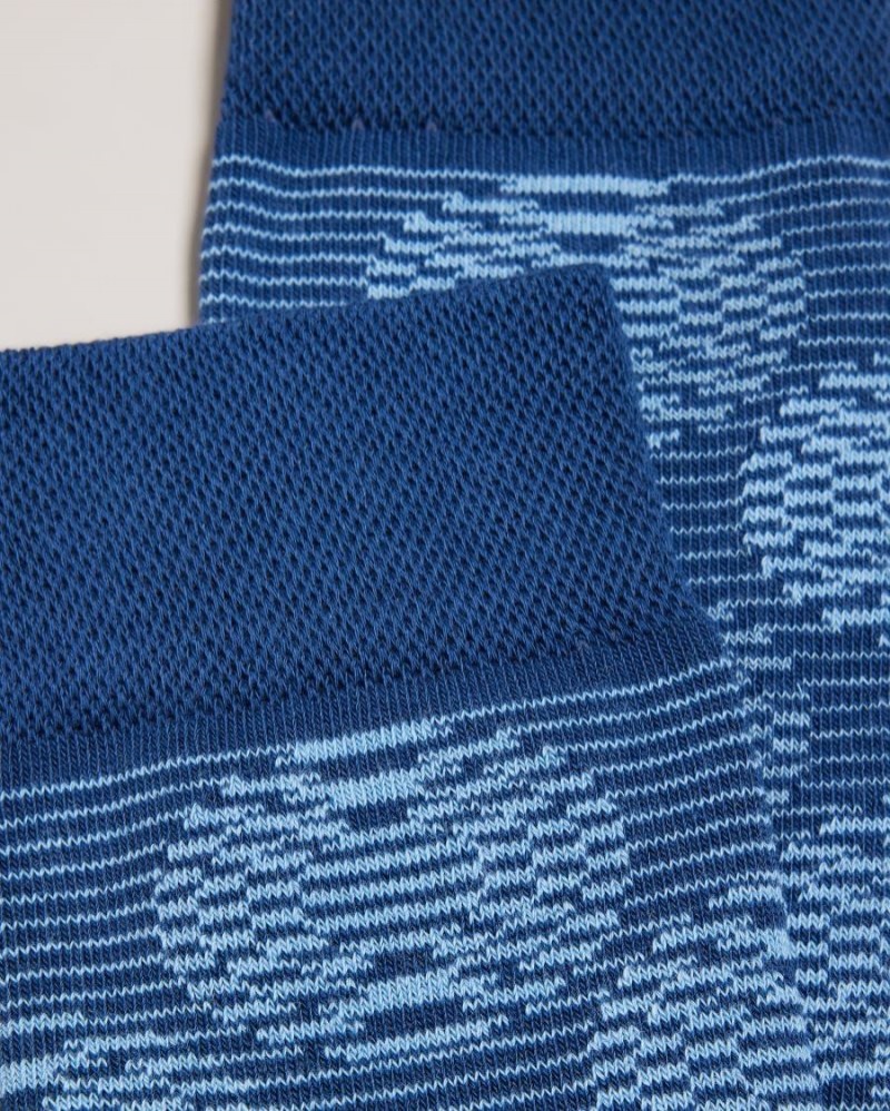 Blue Ted Baker Circsok Circular Geometric Socks Socks | SQJYNHU-86