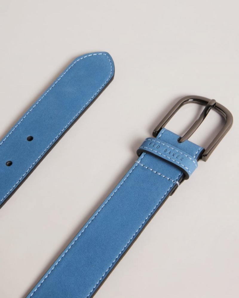 Blue Ted Baker Grisham Leather Belt Belts | NKUOGBQ-54