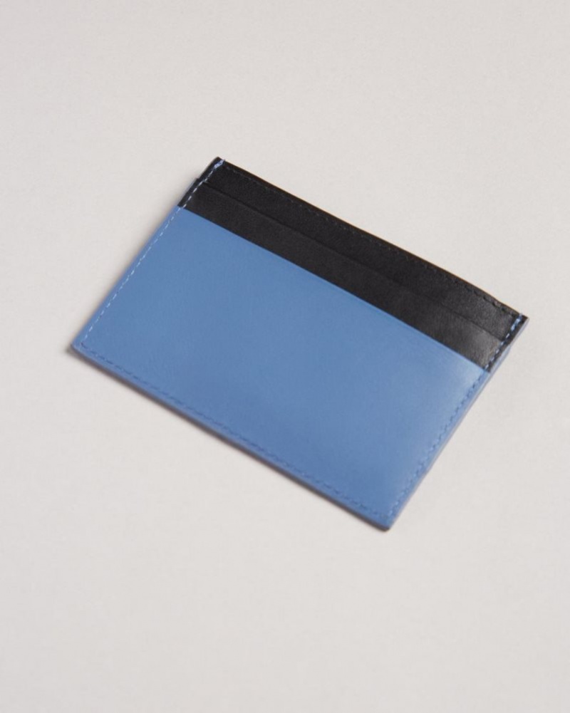 Blue Ted Baker Samise Leather Card Holder Wallets & Cardholders | SGMBRLA-09