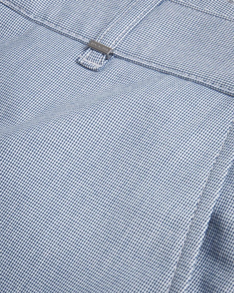 Blue Ted Baker Tura Regular Fit Cotton Shorts Shorts | POHFZAD-56