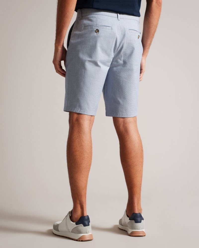 Blue Ted Baker Tura Regular Fit Cotton Shorts Shorts | POHFZAD-56