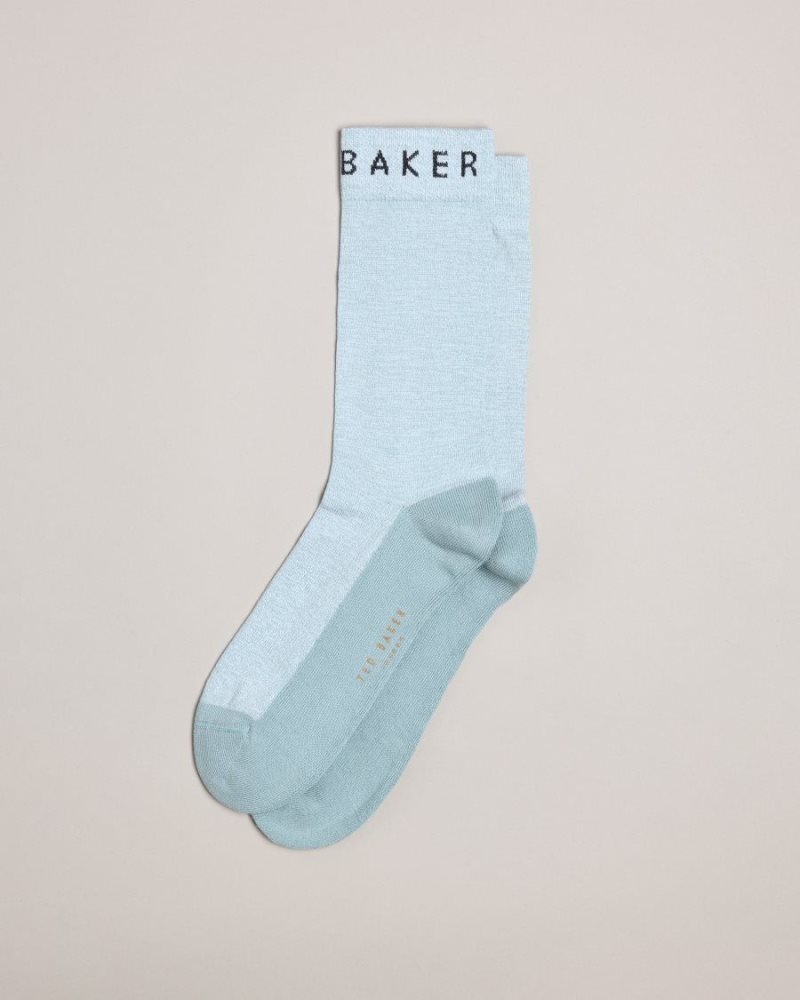 Blue Ted Baker Twistsk Twisted Yarn Socks Socks | IWMNPSB-15